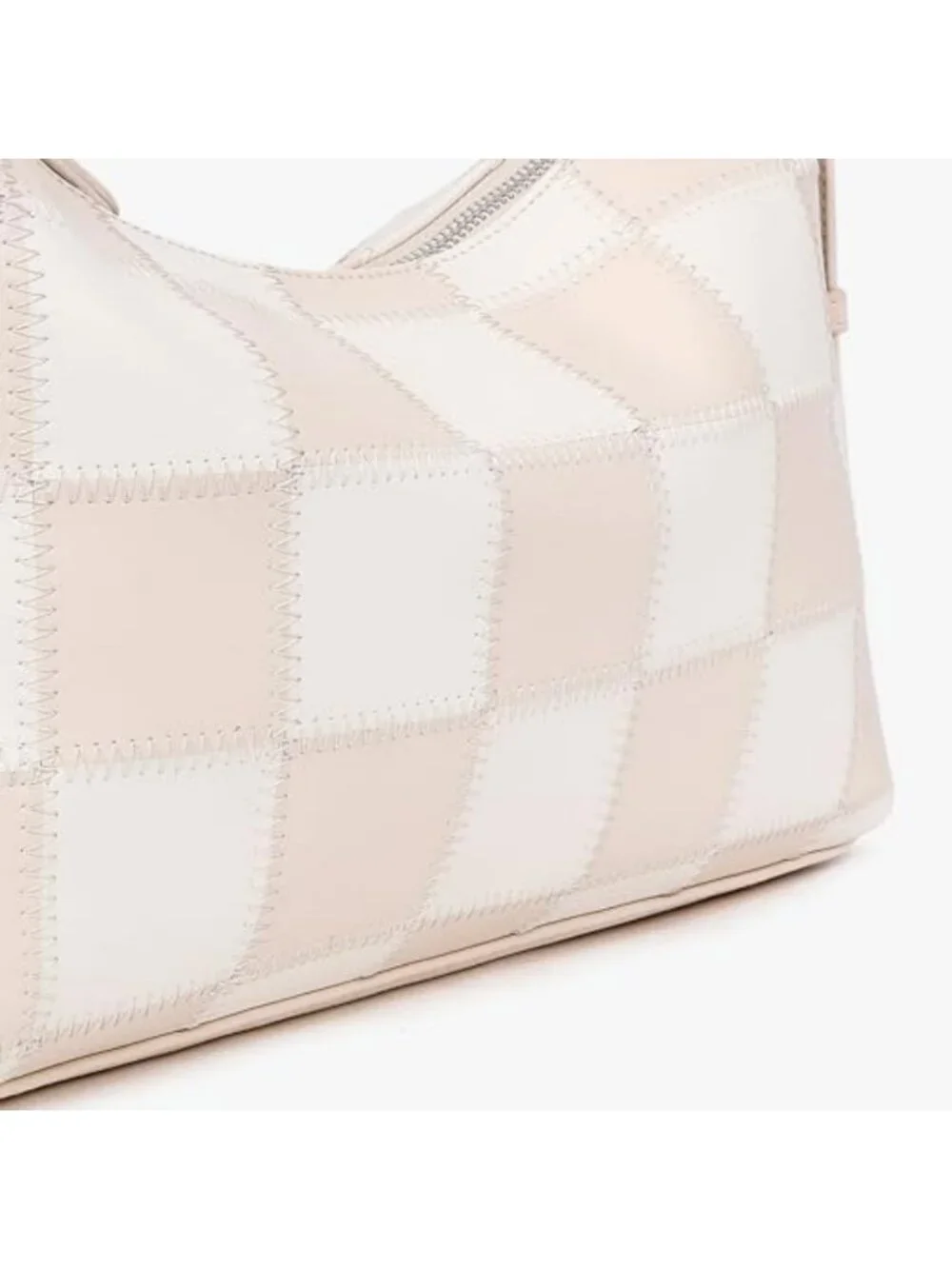 Chic Checkered Black & White Crossbody Bag | Trendy Leather Tote & Hobo Handbag